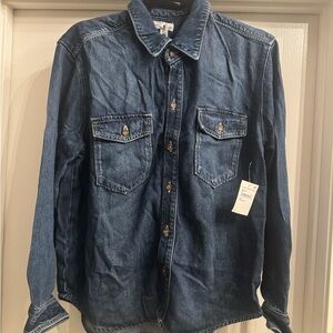 Good American Blue Denim Shirt